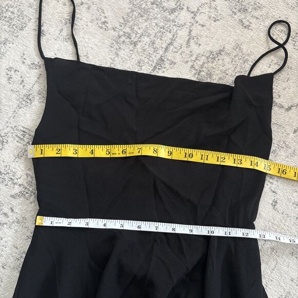 Lulus Romantically Speaking Black Cowl Lace-Up Maxi Dress Size Medium NWT Formal - Picture 5 of 9